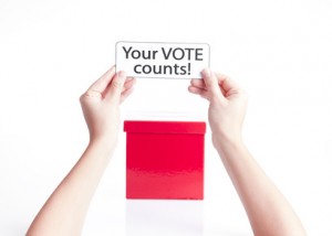 your vote counts, democracy concept