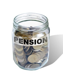 pension savings money in jar made in 2d software